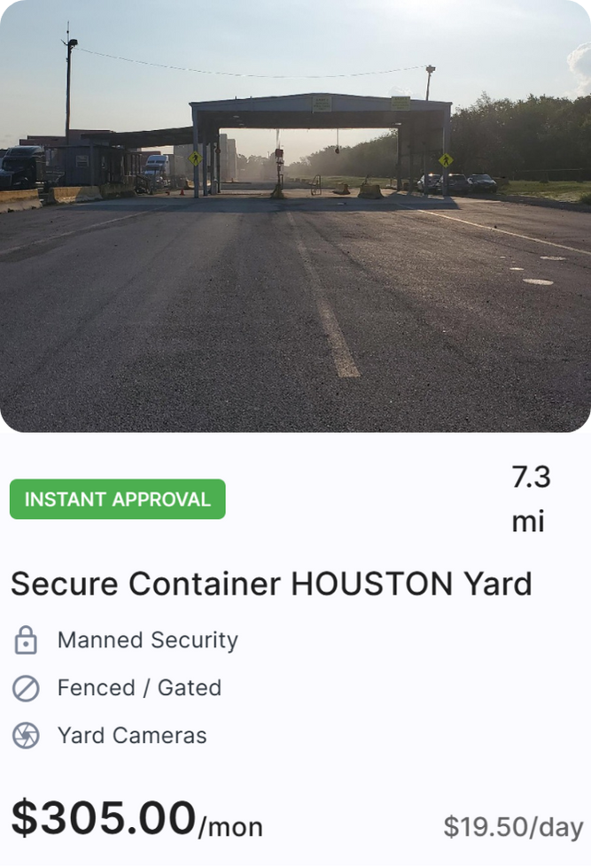 Secure Container HOUSTON Yard